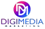 Logo de digimedia marketing de color rosado y azul